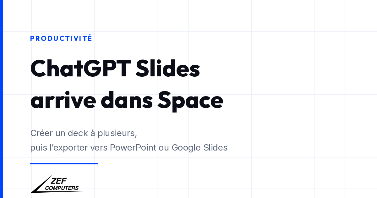 ChatGPT Slides : des présentations à plusieurs, exportables vers PowerPoint
