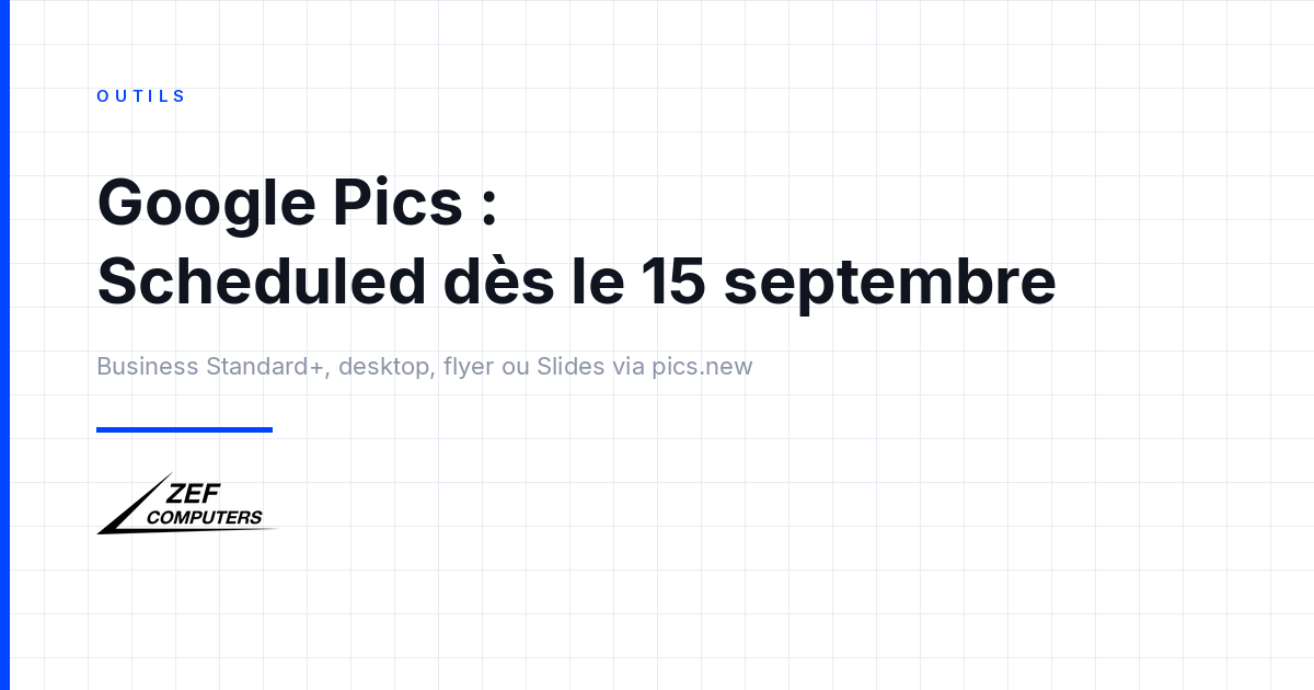 Google Pics : le déploiement Scheduled commence le 15 septembre