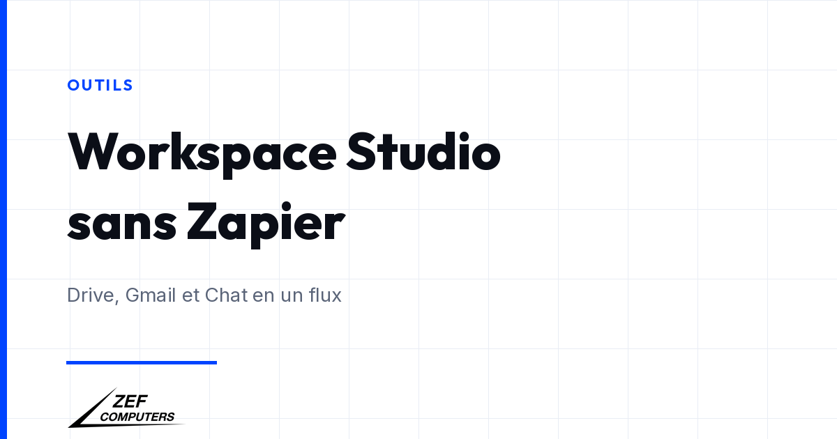 Workspace Studio : copier Drive, répondre Gmail et Chat sans Zapier